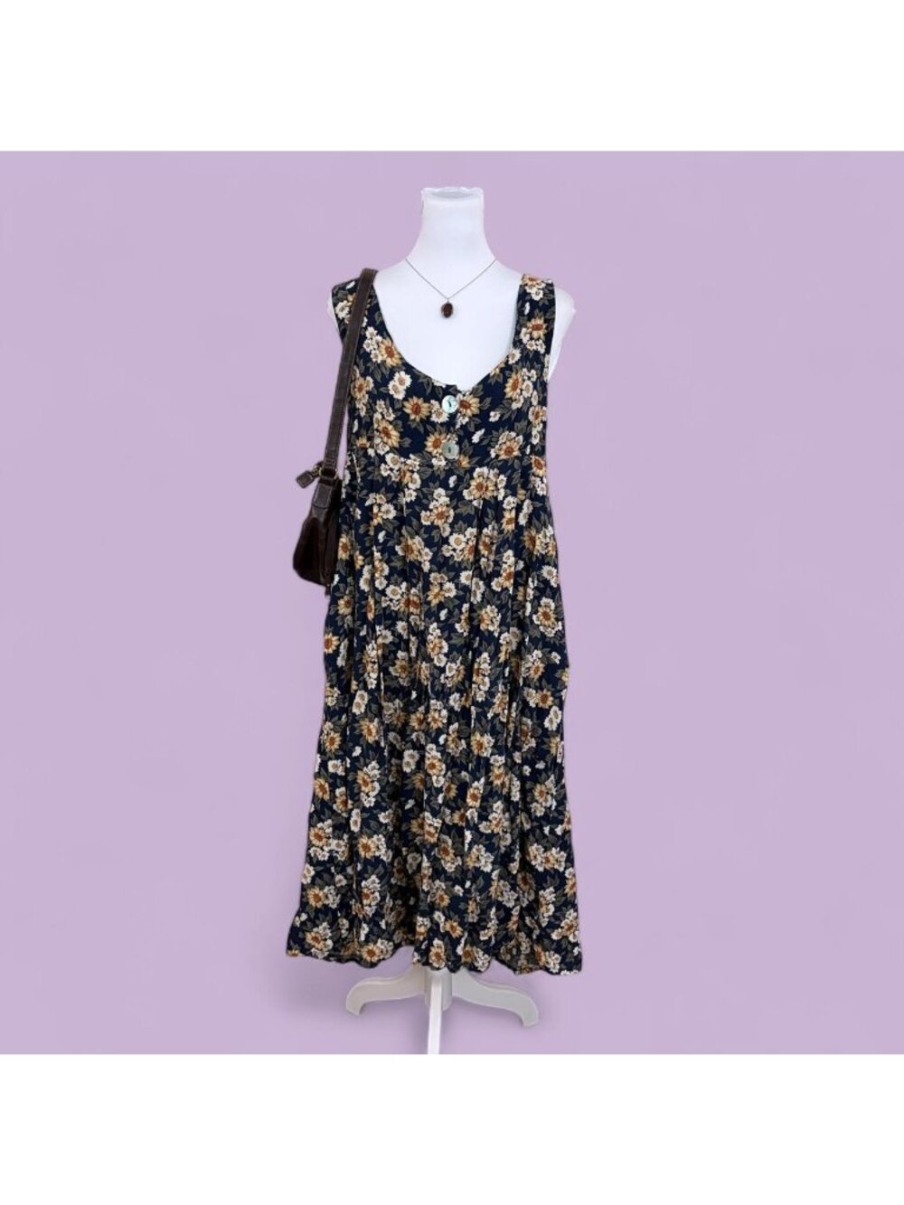 90s ditsy floral cottagecore jumper dress